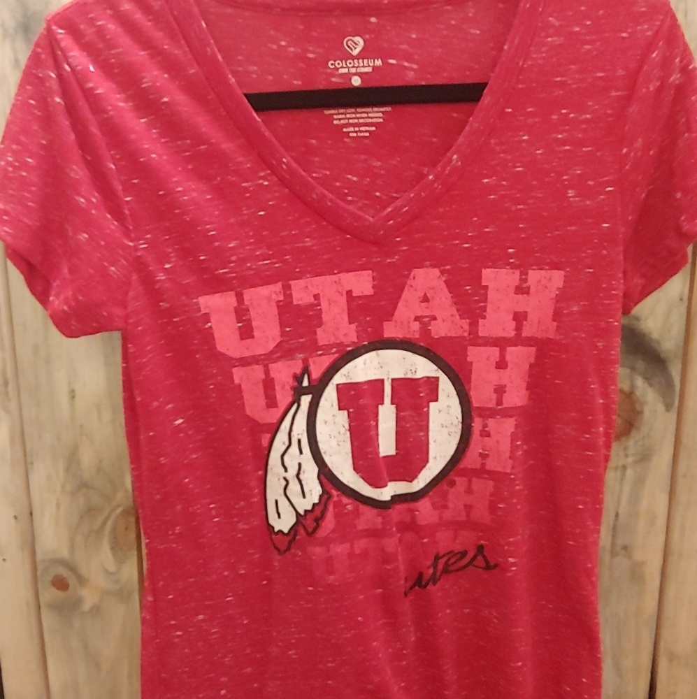 Utah Utes woman v neck tee shirt
